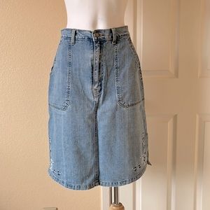 Blue Stone A line denim skirt Waist 27"